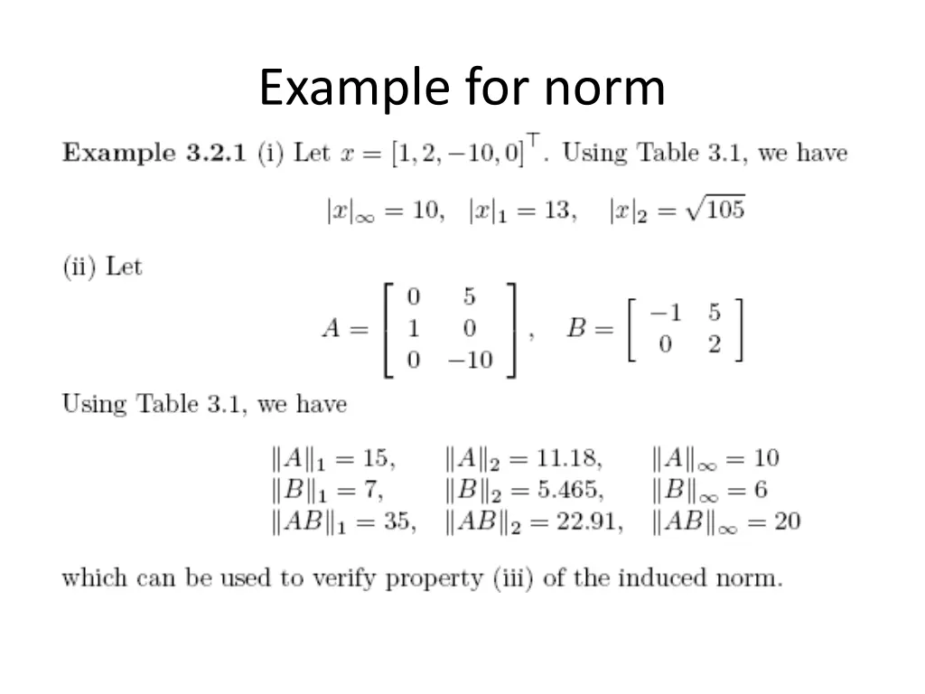 example for norm