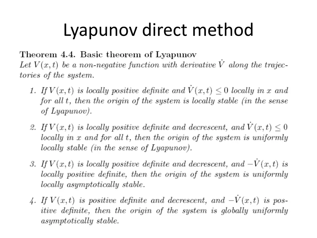 lyapunov direct method