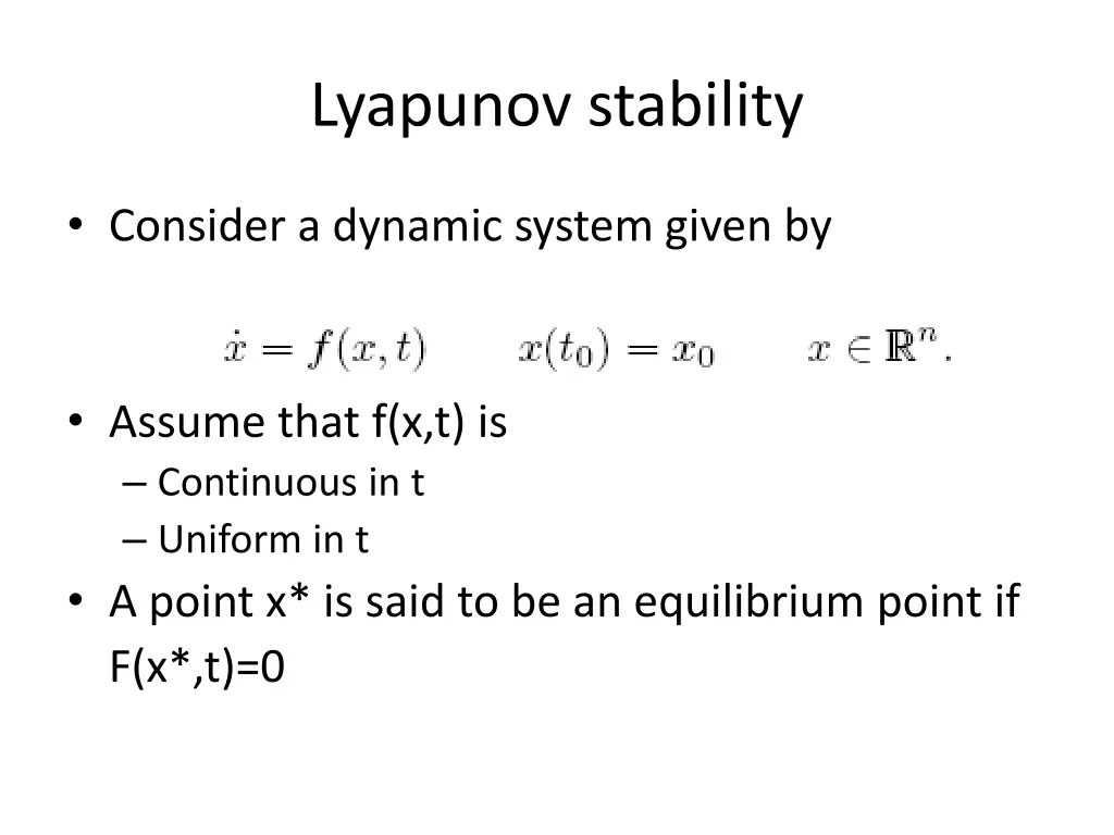 lyapunov stability