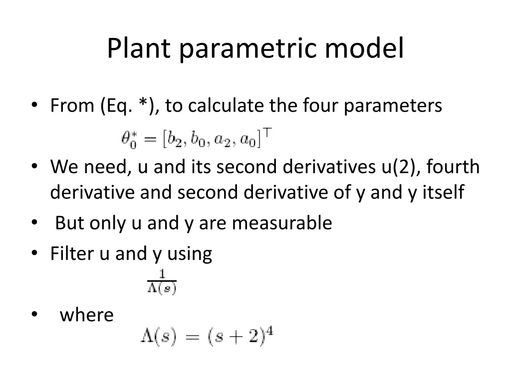 plant parametric model 1