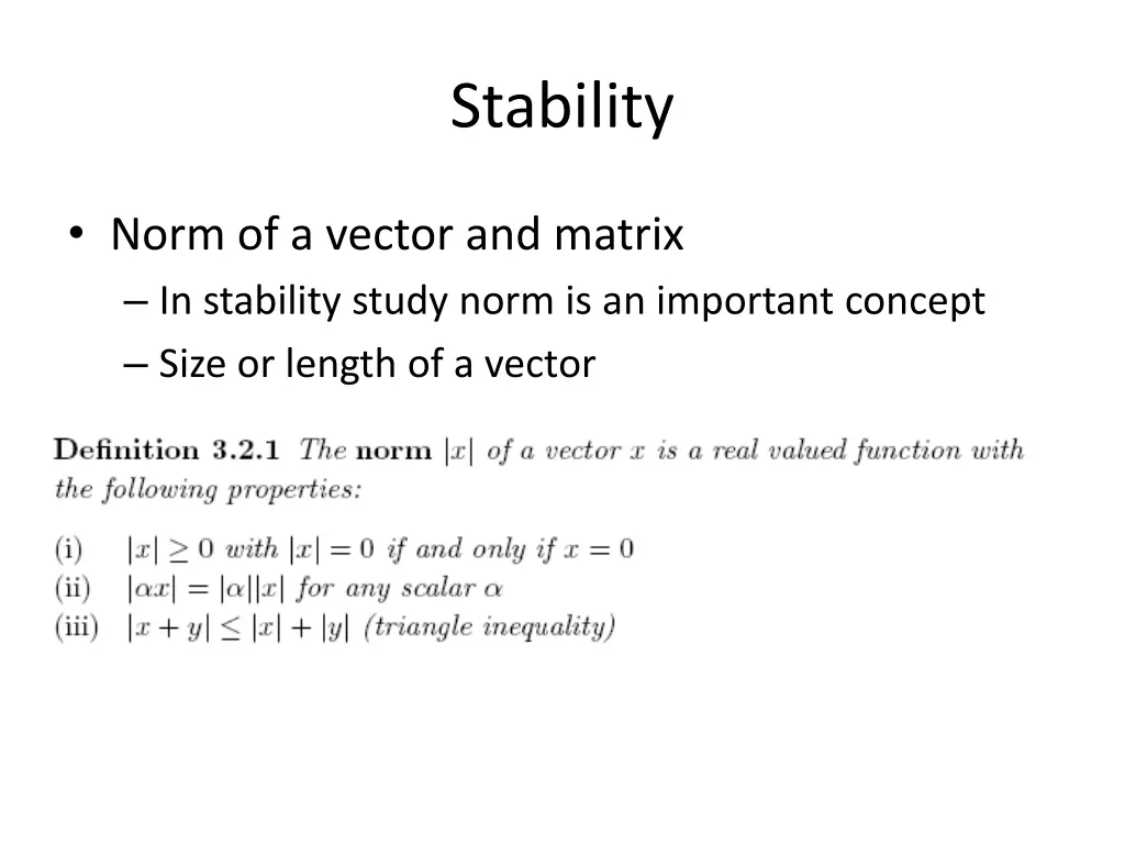 stability