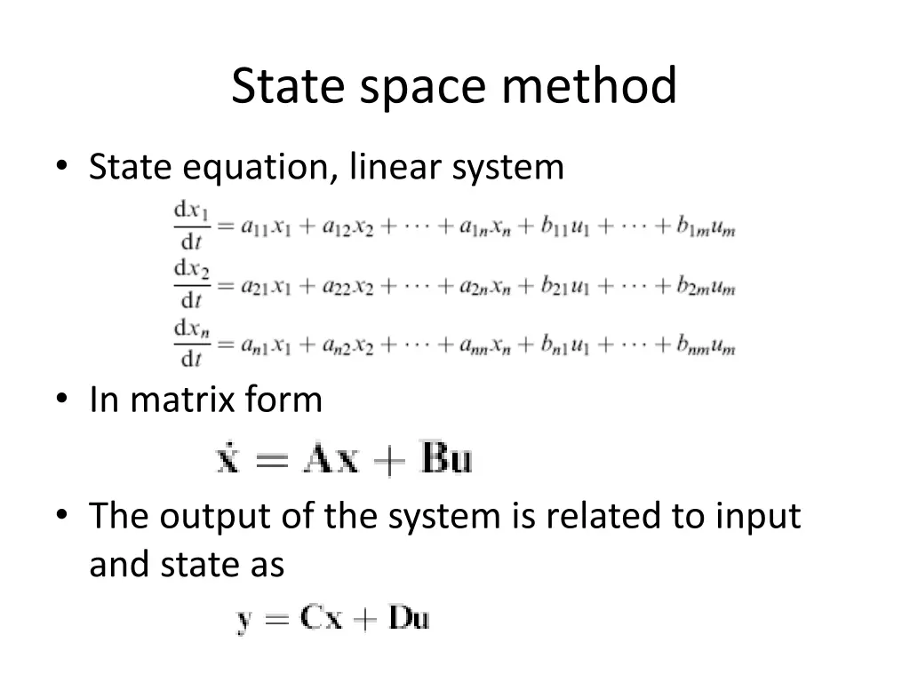 state space method