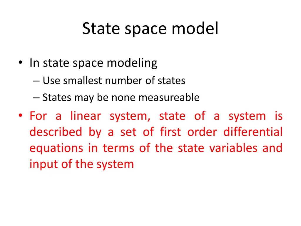 state space model 1