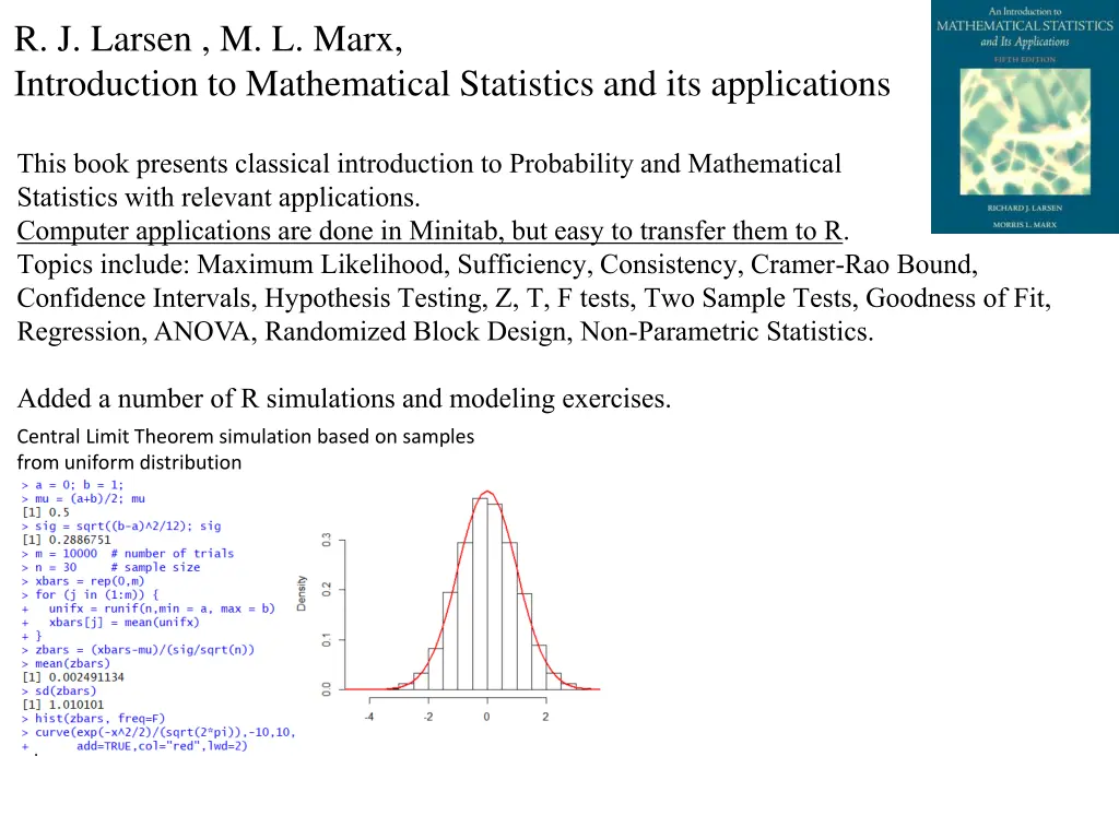 r j larsen m l marx introduction to mathematical