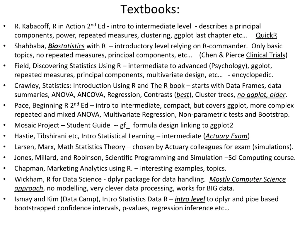textbooks