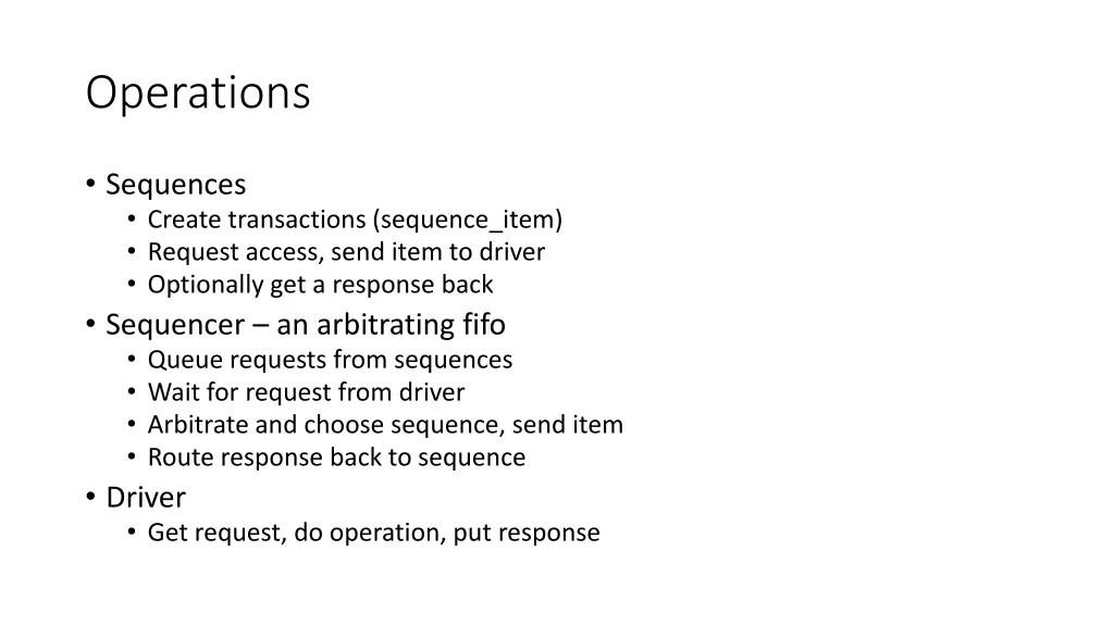 operations