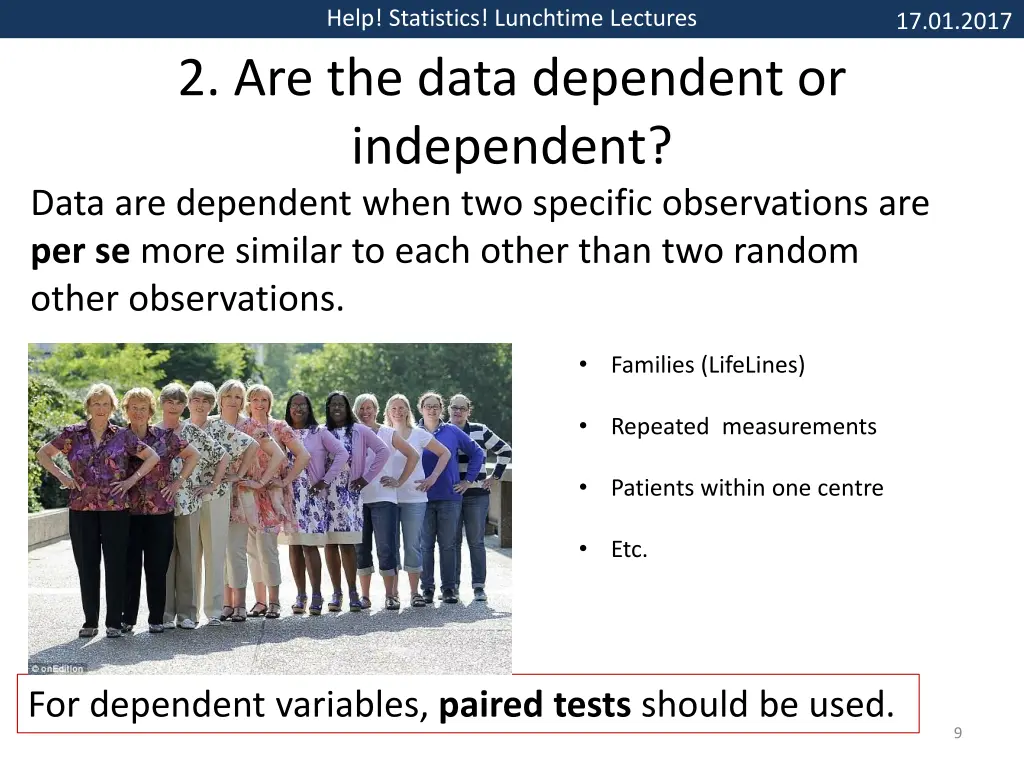 help statistics lunchtime lectures 2 are the data