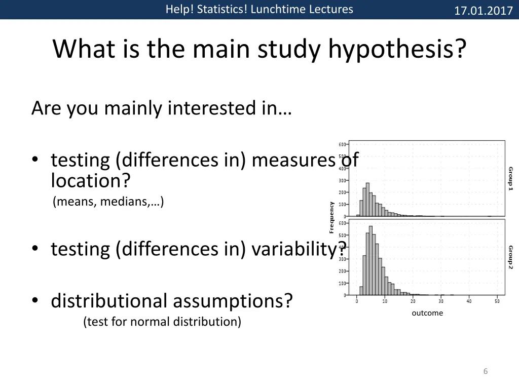 help statistics lunchtime lectures 5