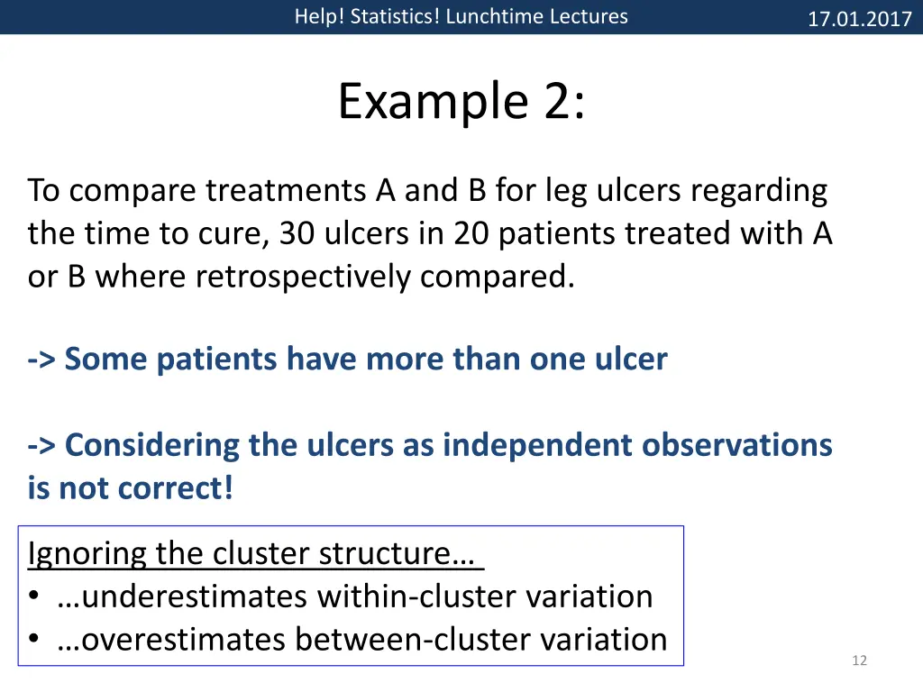 help statistics lunchtime lectures 9