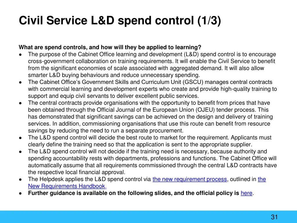 civil service l d spend control 1 3