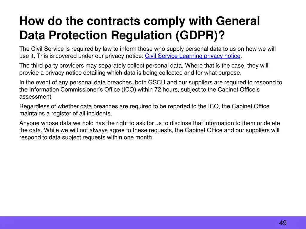 how do the contracts comply with general data