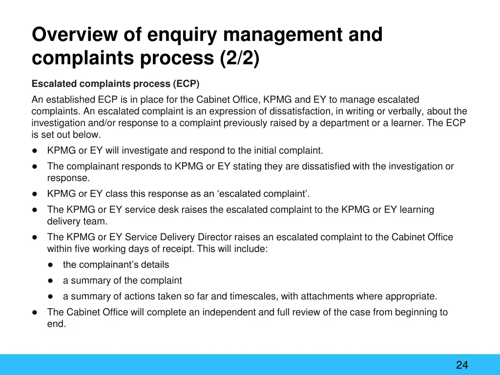 overview of enquiry management and complaints 1