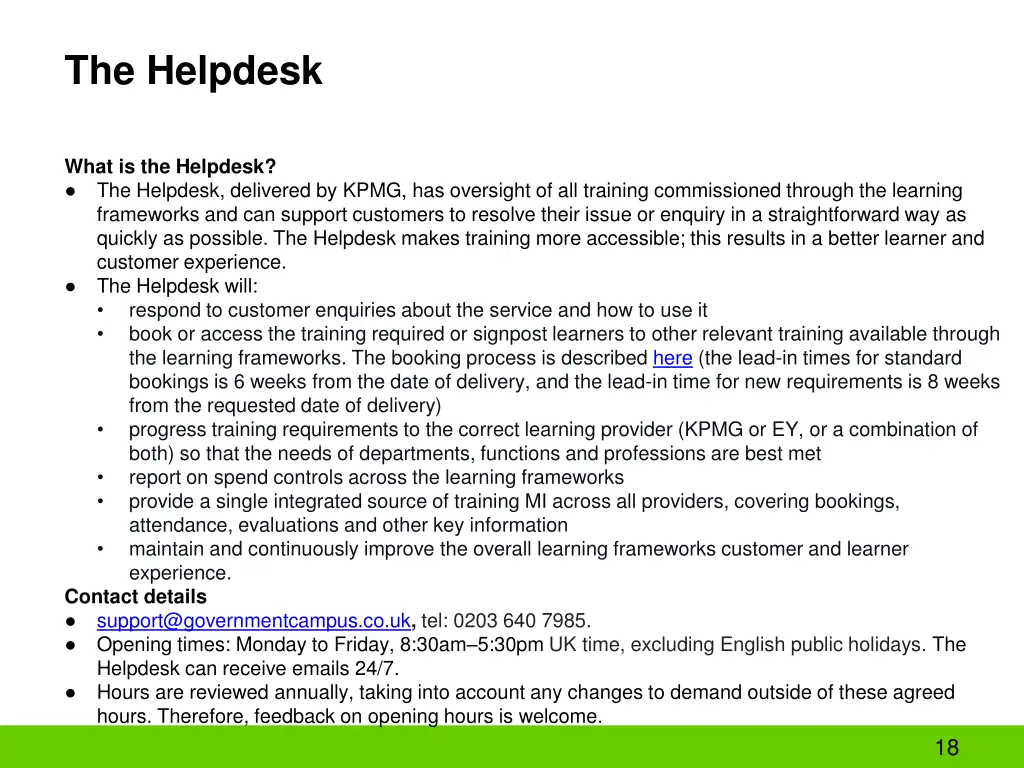 the helpdesk