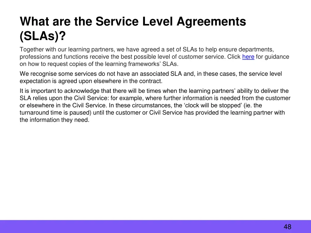 what are the service level agreements slas