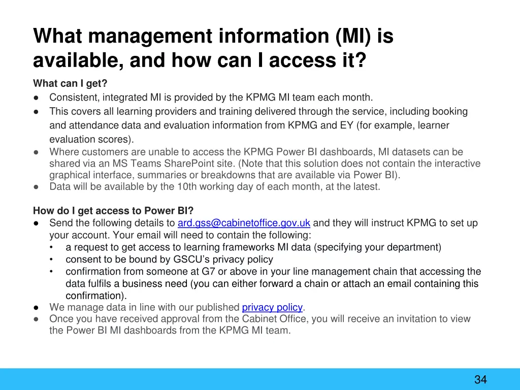 what management information mi is available