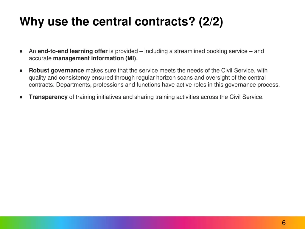 why use the central contracts 2 2