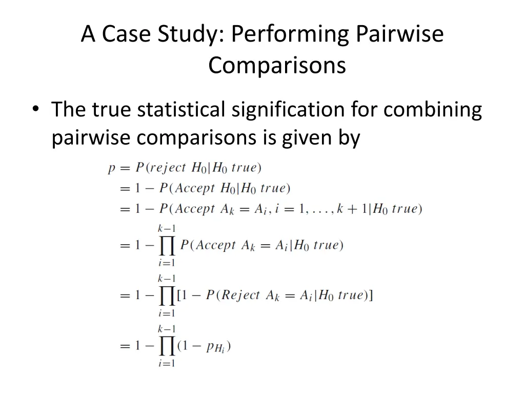 a case study performing pairwise comparisons 3
