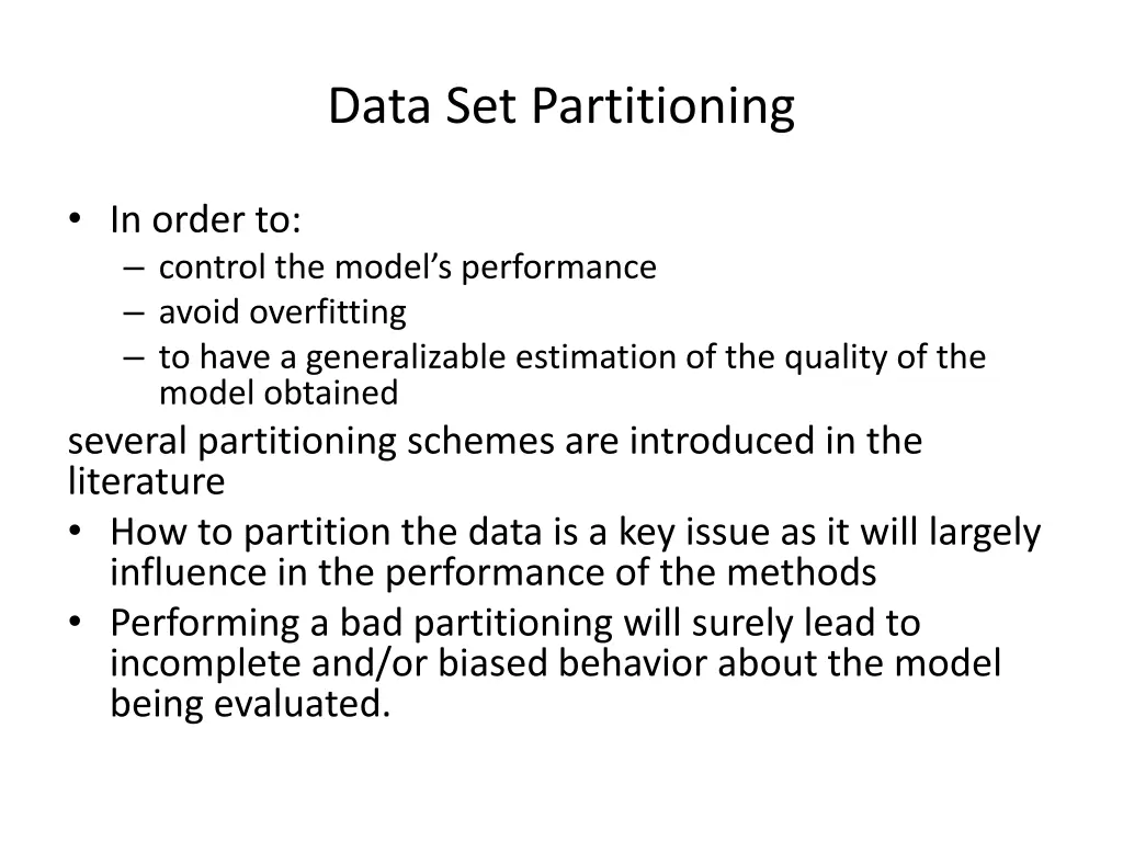 data set partitioning 4