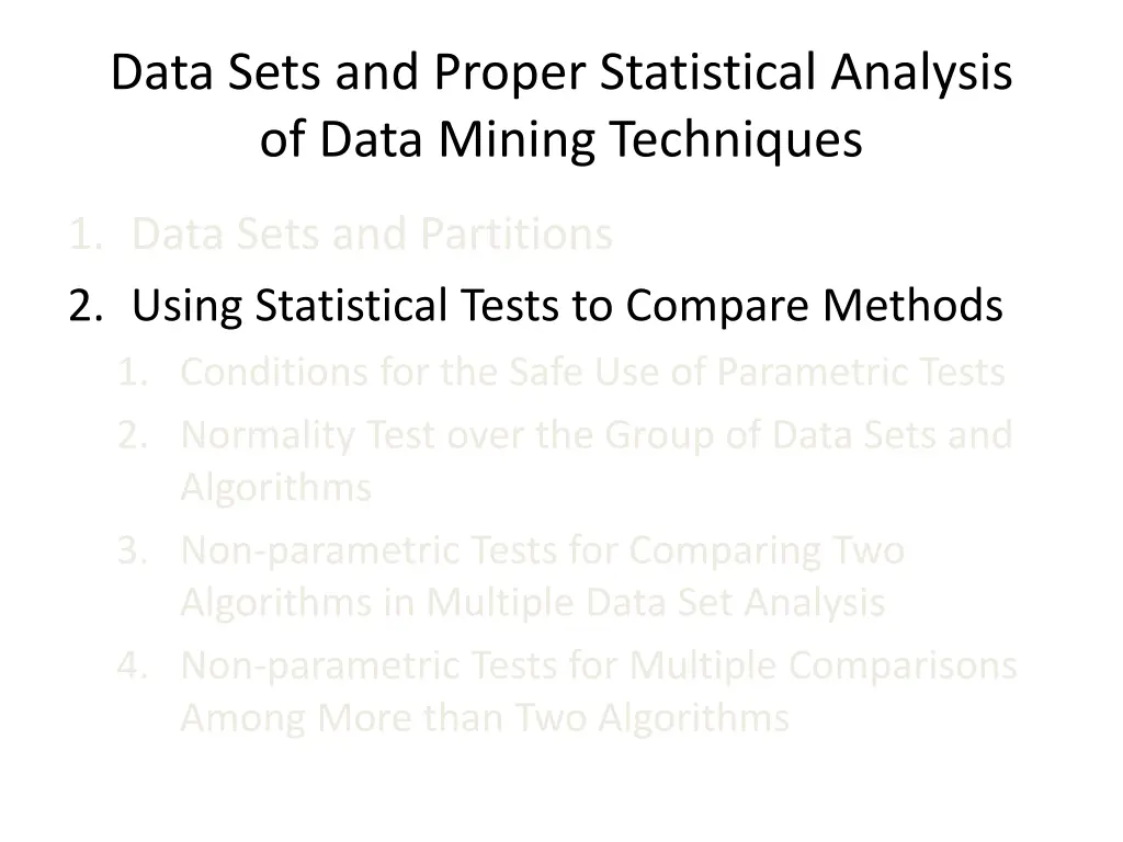 data sets and proper statistical analysis of data 3