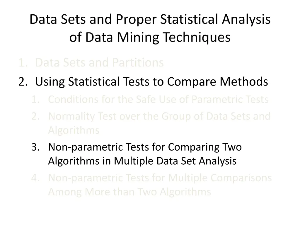 data sets and proper statistical analysis of data 6
