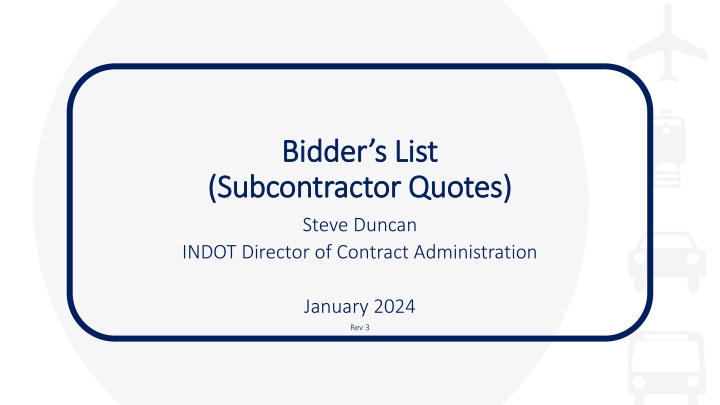 bidder s list bidder s list subcontractor quotes