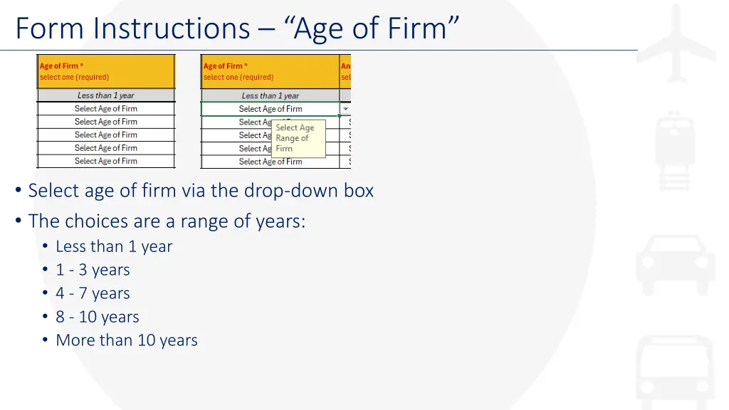 form instructions age of firm