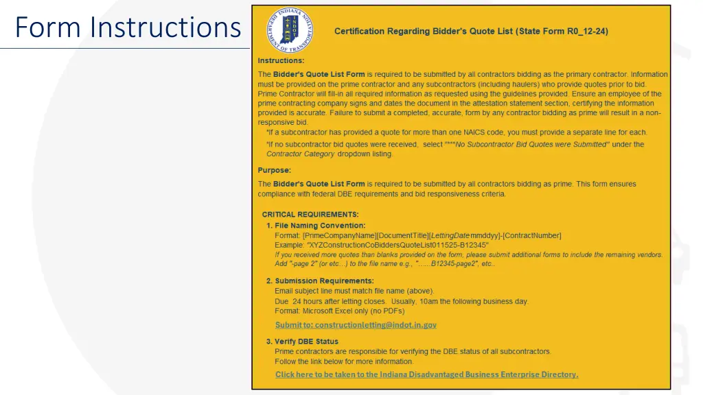 form instructions