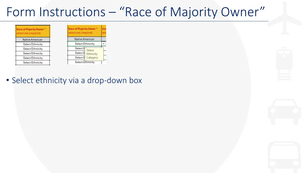form instructions race of majority owner