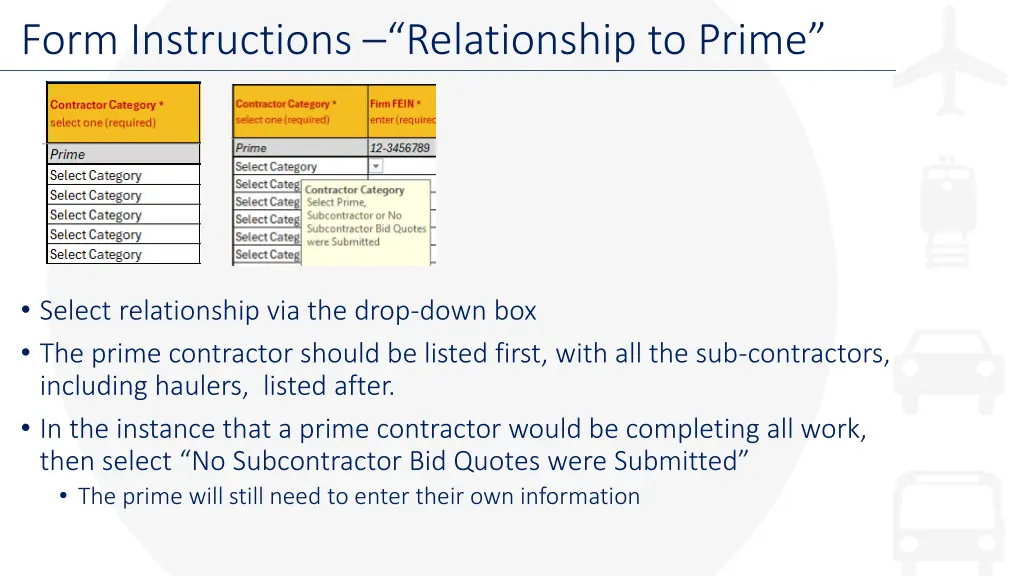 form instructions relationship to prime