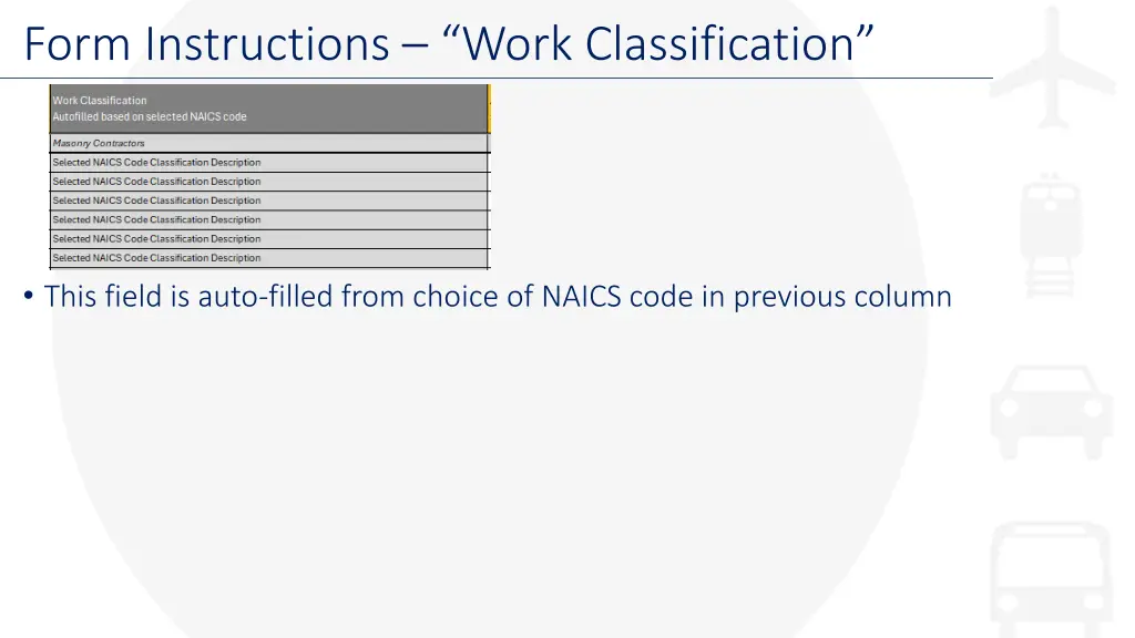 form instructions work classification