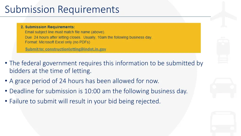 submission requirements