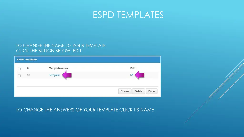 espd templates 2