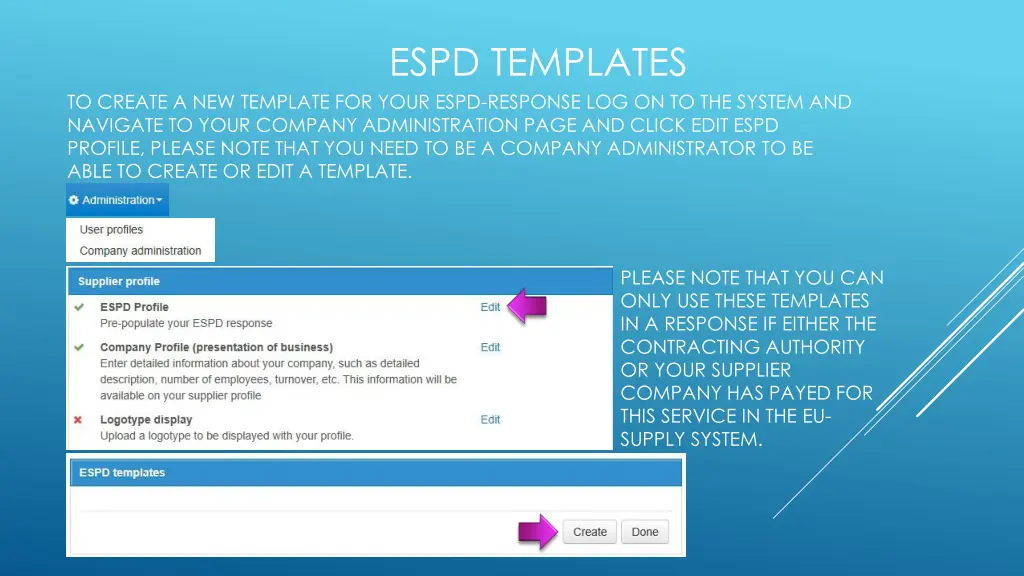 espd templates