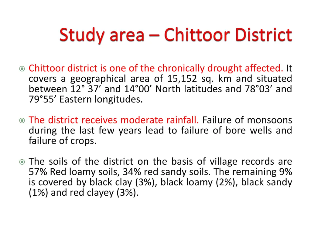 chittoor district is one of the chronically