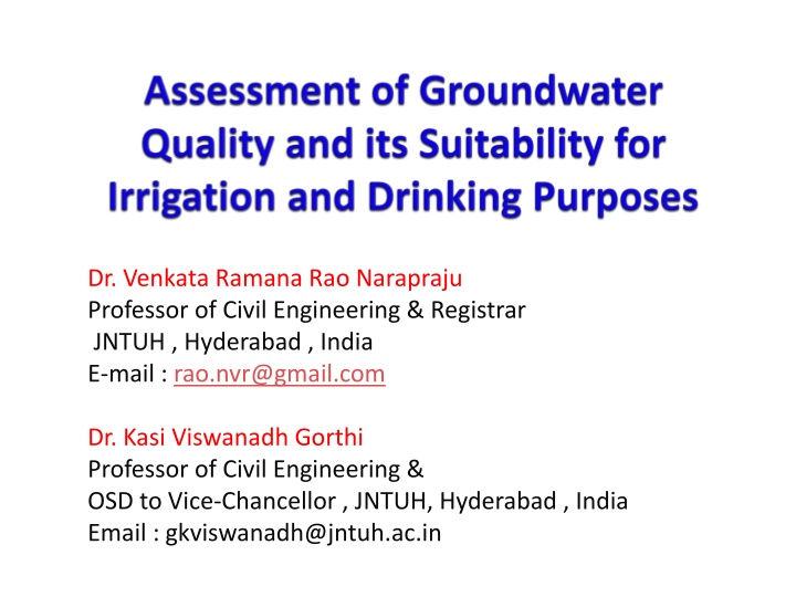 dr venkata ramana rao narapraju professor