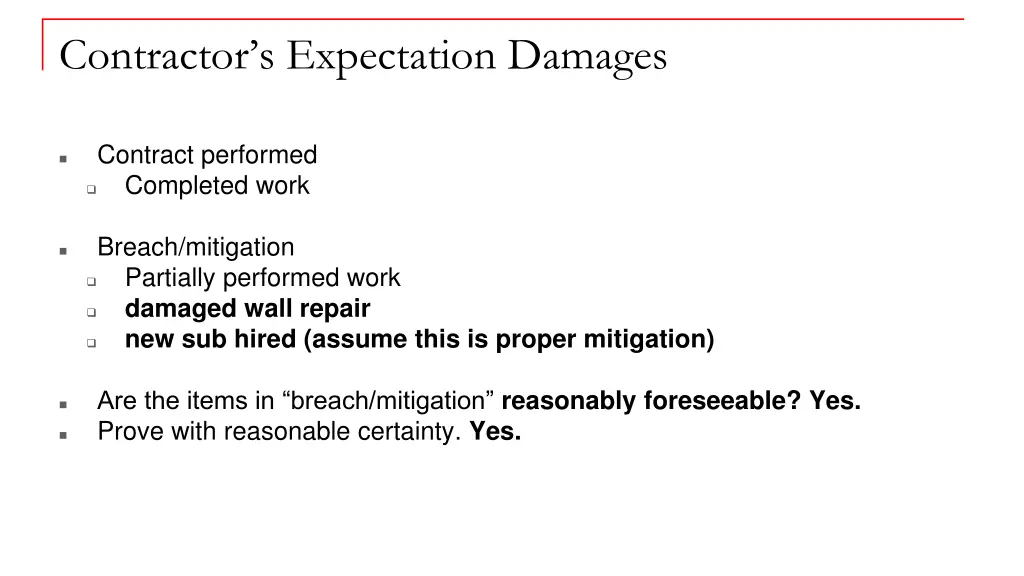 contractor s expectation damages