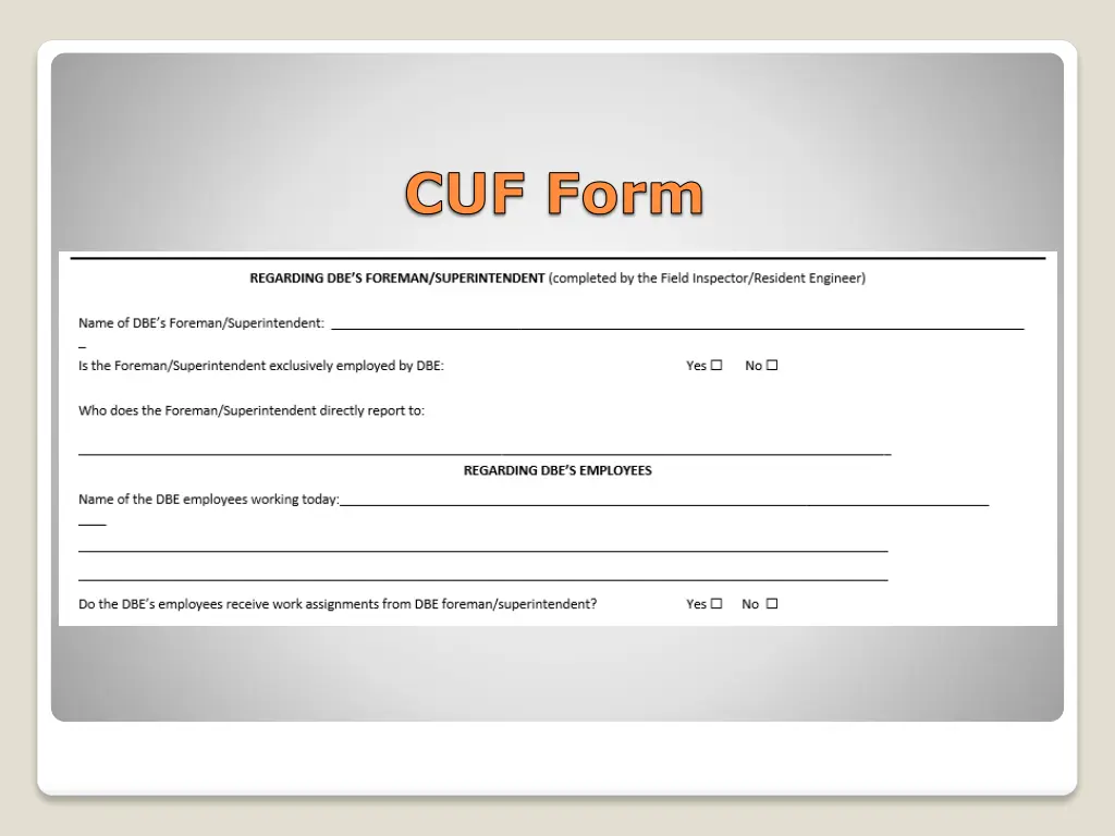cuf form 1