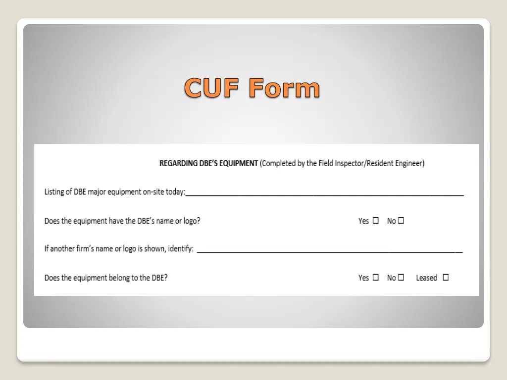 cuf form 2