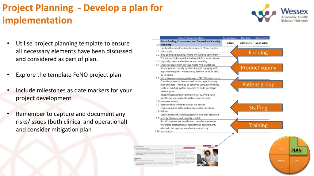 project planning develop a plan for implementation