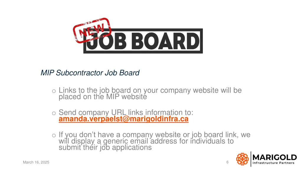 mip subcontractor job board