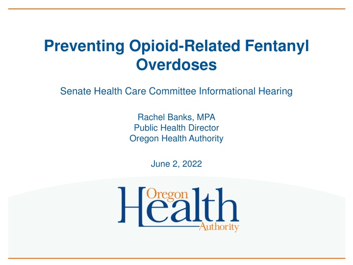 preventing opioid related fentanyl overdoses