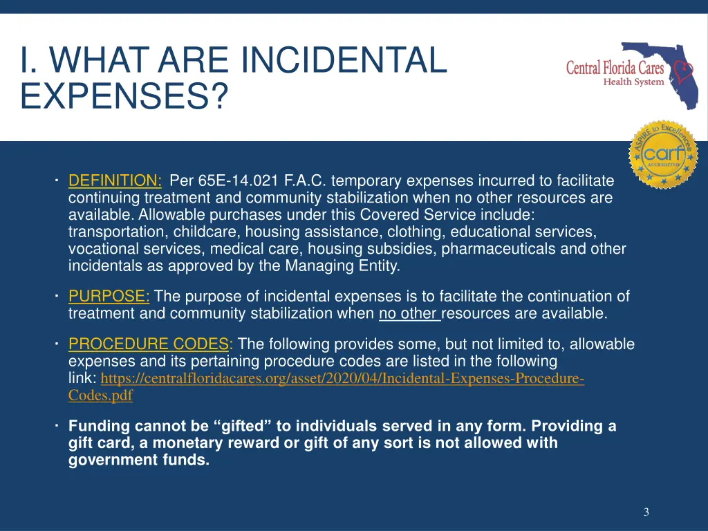 i what are incidental expenses