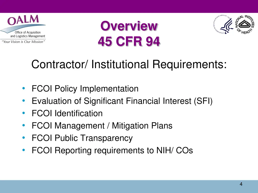overview 45 cfr 94