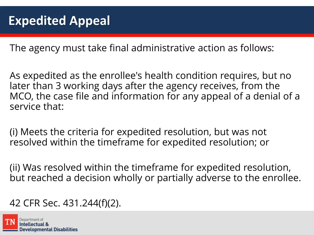 expedited appeal 2