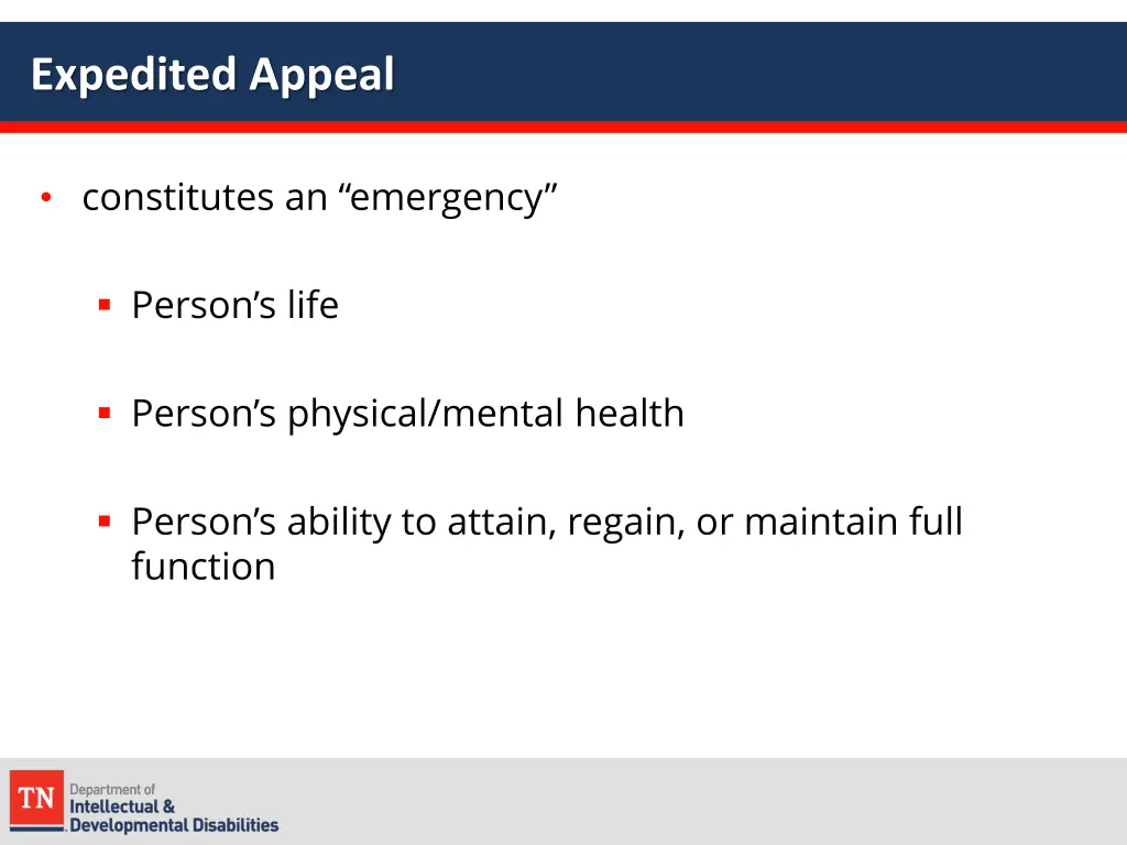 expedited appeal