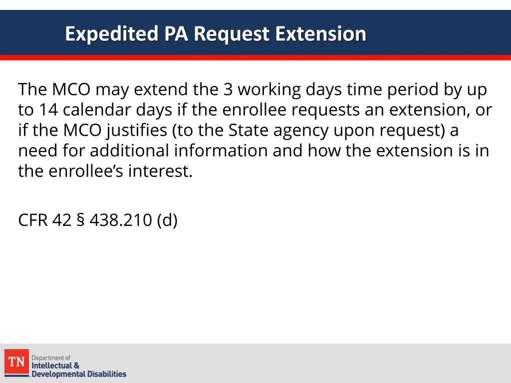 expedited pa request extension