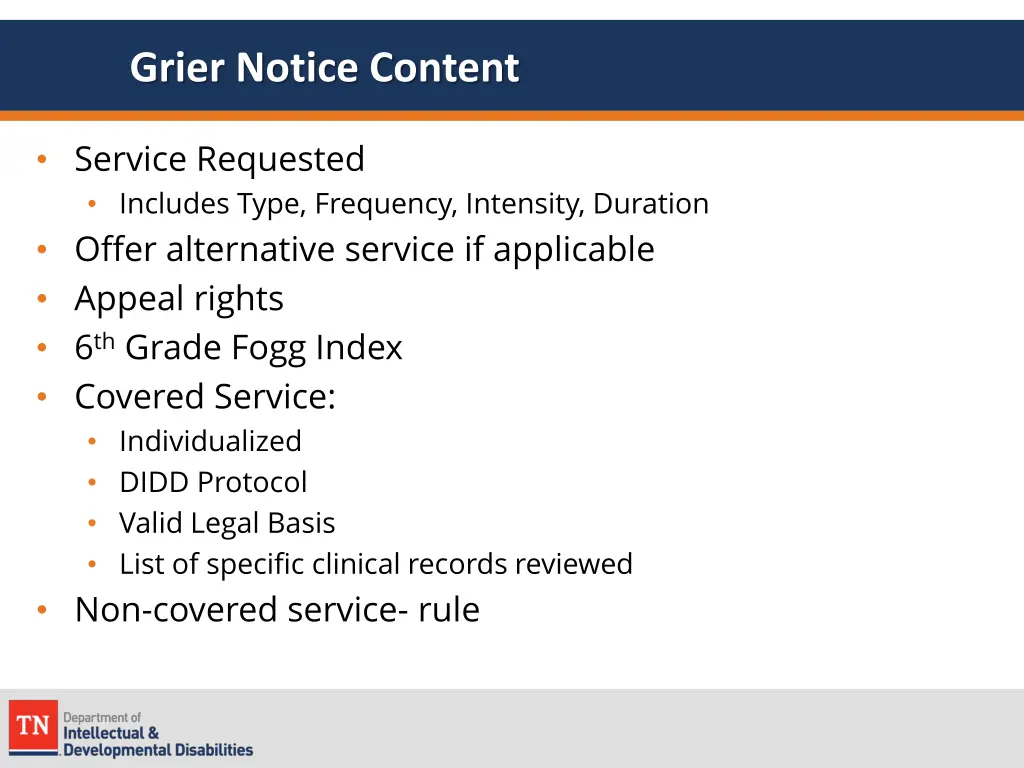 grier notice content