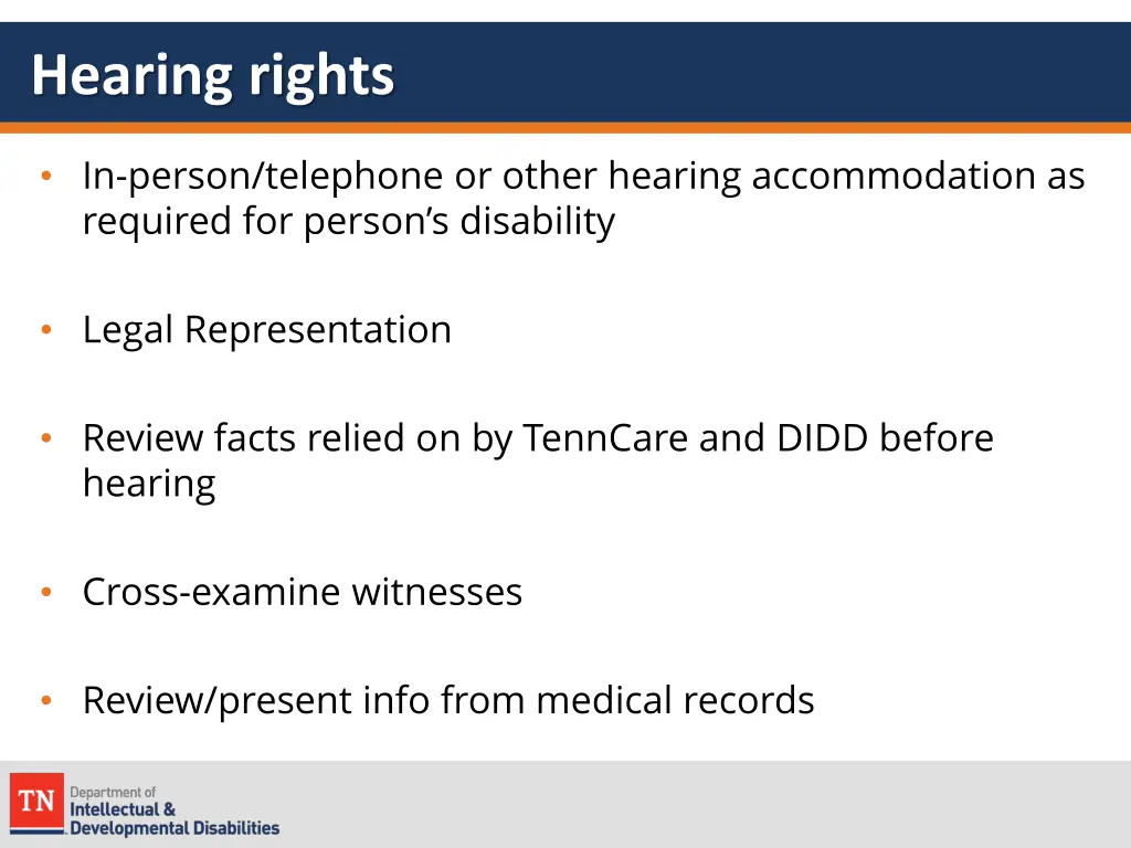 hearing rights