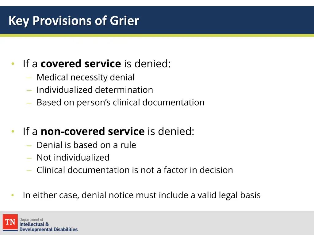 key provisions of grier 1