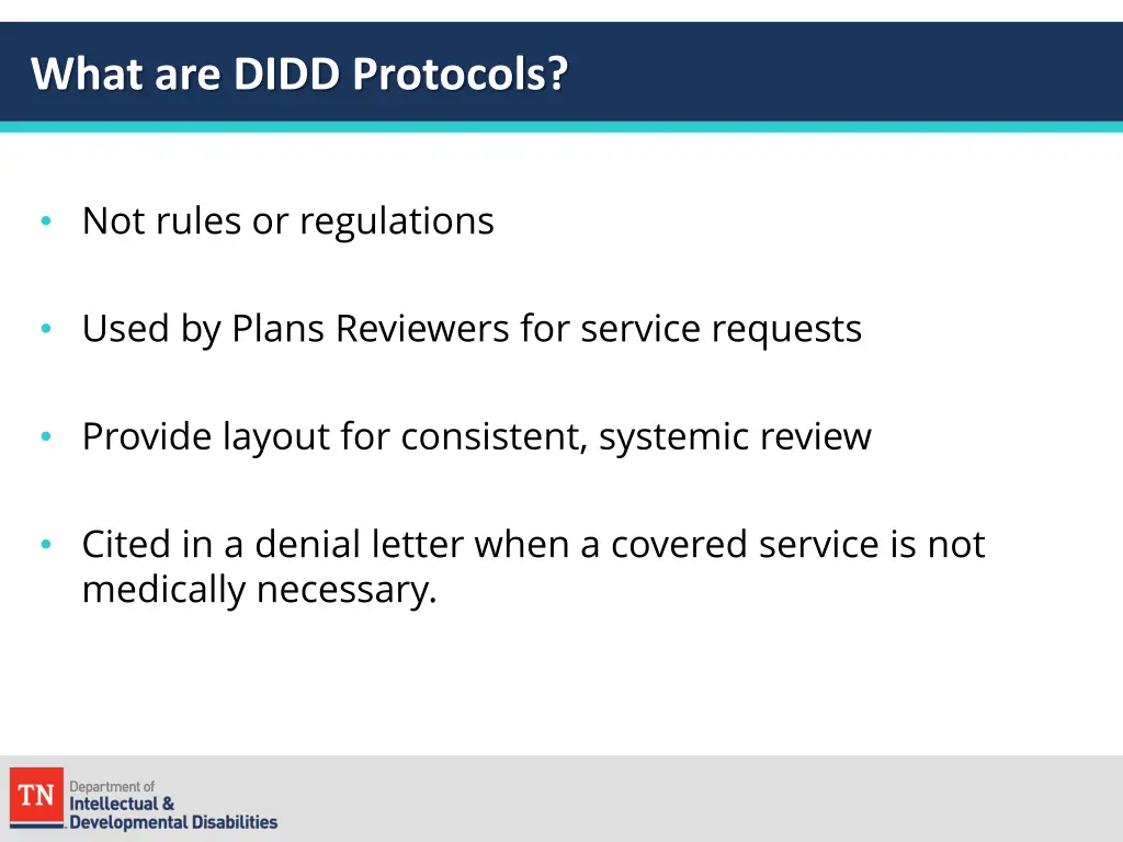 what are didd protocols 2